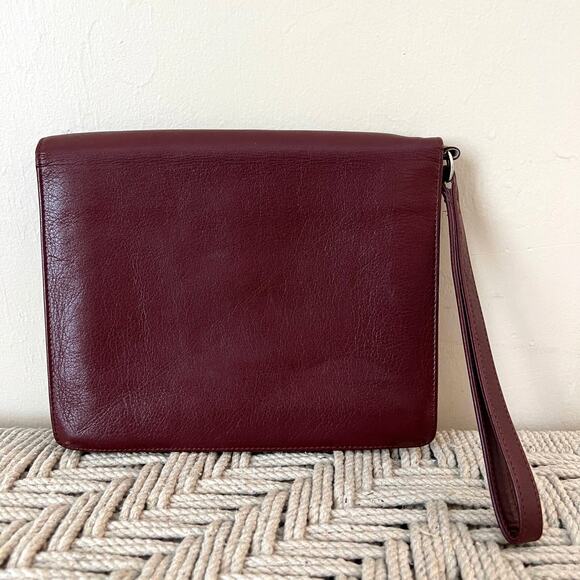 CARTIER Classic Burgundy and Gold Clutch - Picture 3 of 16